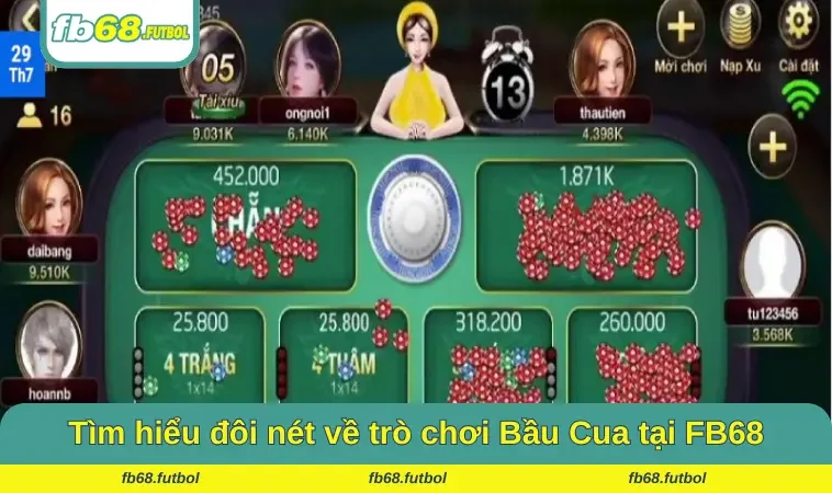 Tìm hiểu đôi nét về trò chơi Bầu Cua tại FB68