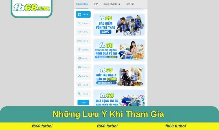 Giới thiệu FB68 - Những lưu ý khi tham gia